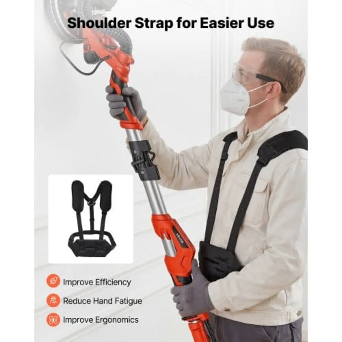 Drywall Sander, 1150W Electric Drywall Sander, Pop - Image 4
