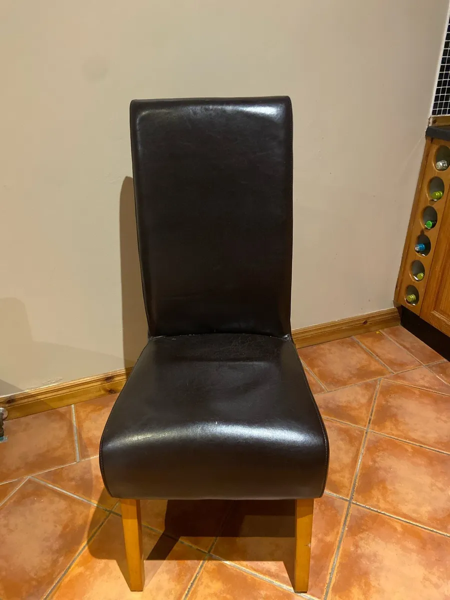 kitchen chairs leather (4) - Image 1