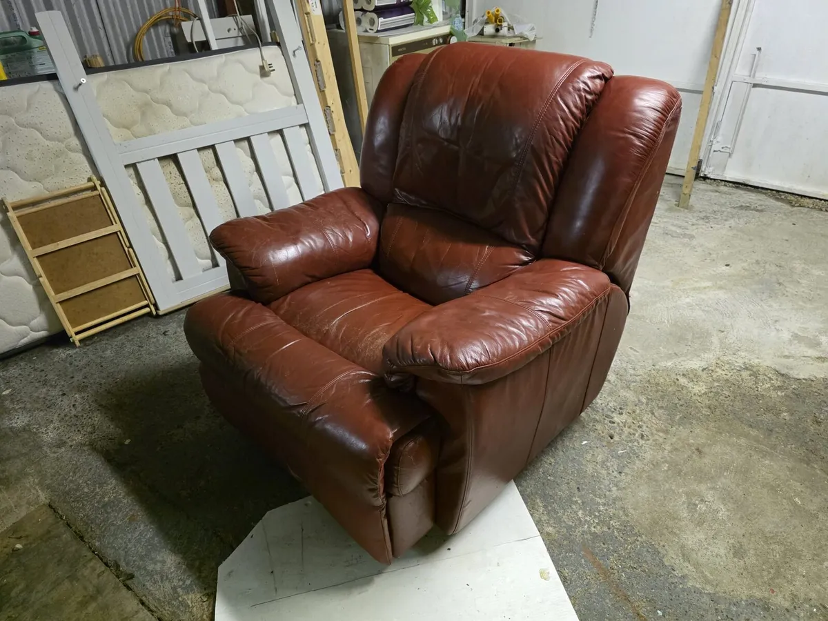 Leather Recliner Armchair - Image 1