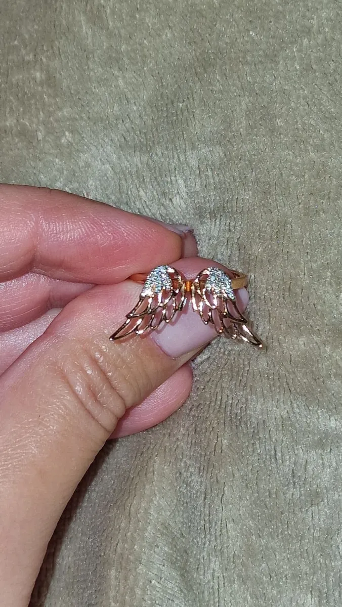 Angel Wing Diamond Ring in 10K Rose Gold 05 ct - Image 2
