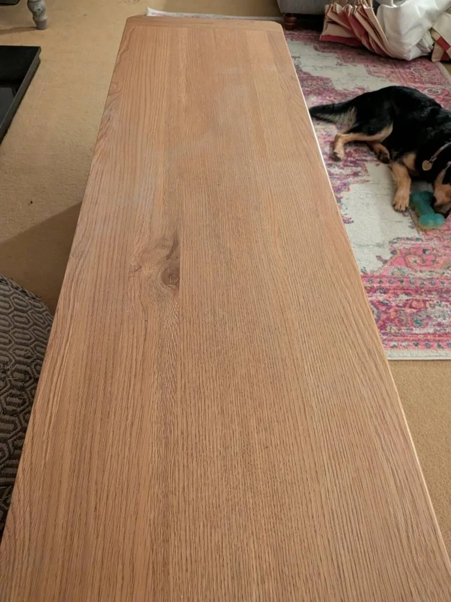 Large Solid Oak TV Unit / Media Stand (150cm) - Image 3