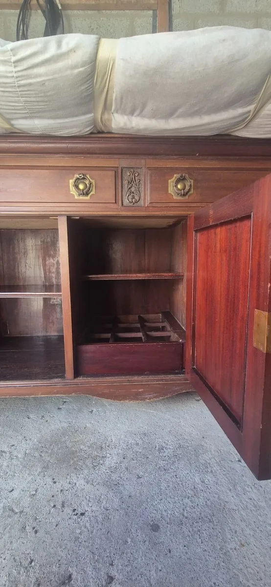 Antique Sideboard with Mirror - Image 2