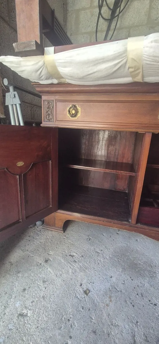 Antique Sideboard with Mirror - Image 3