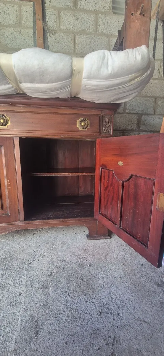 Antique Sideboard with Mirror - Image 4