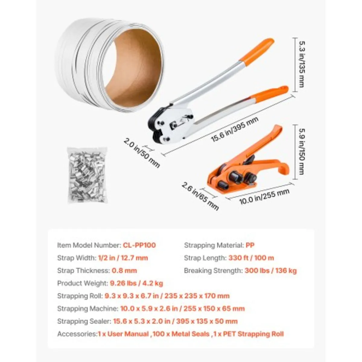 Banding Strapping Kit, Heavy Duty Banding Sealer T - Image 2