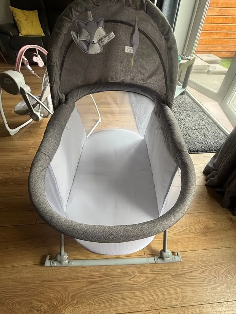 Kinderkraft Baby Cot/Cradle - Grey - Image 2