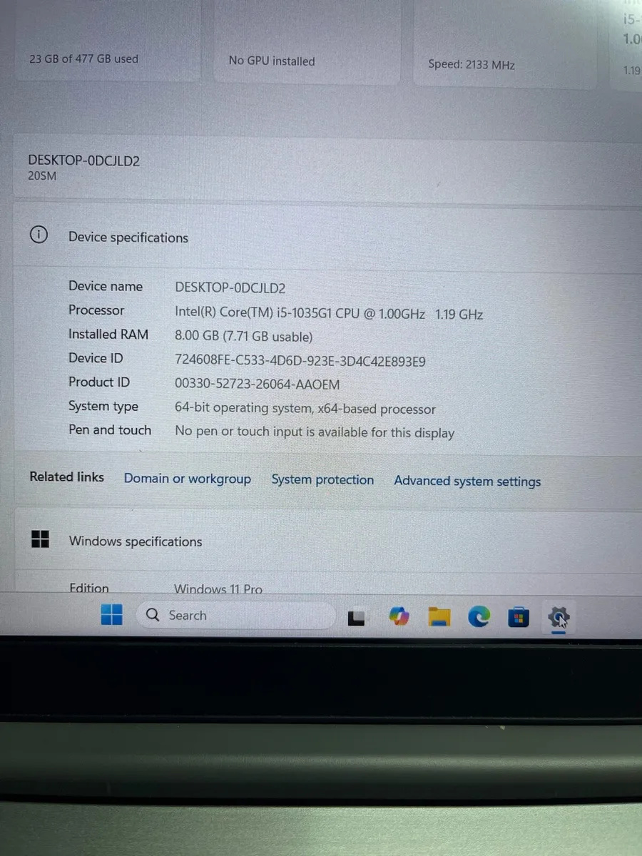 Lenovo i5 pro 10gen 8/512 win 11 pro - Image 4