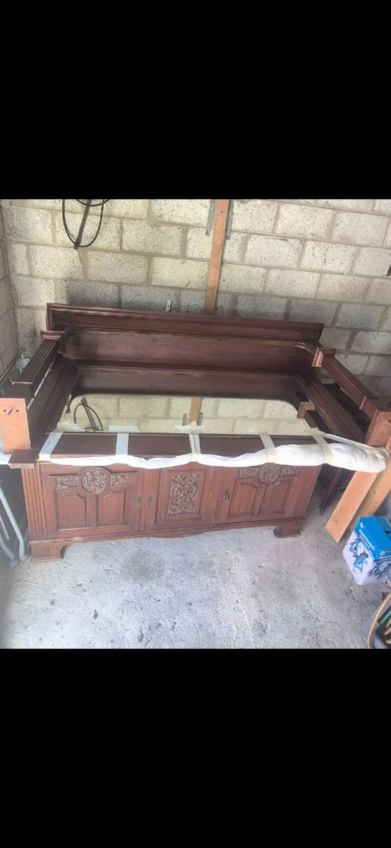 Antique Sideboard with Mirror - Image 1