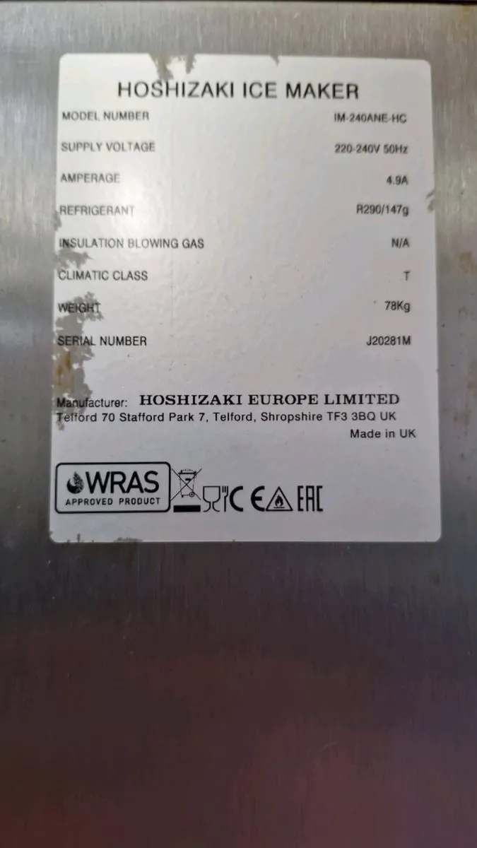 Hoshizaki 240kg Ice Machine - Image 3