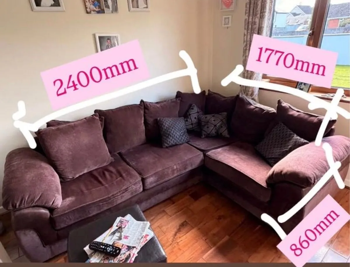 Large L shaped Couch for sale - Image 2