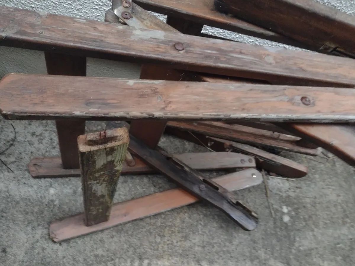 Heavy Teak garden table stand - Image 3