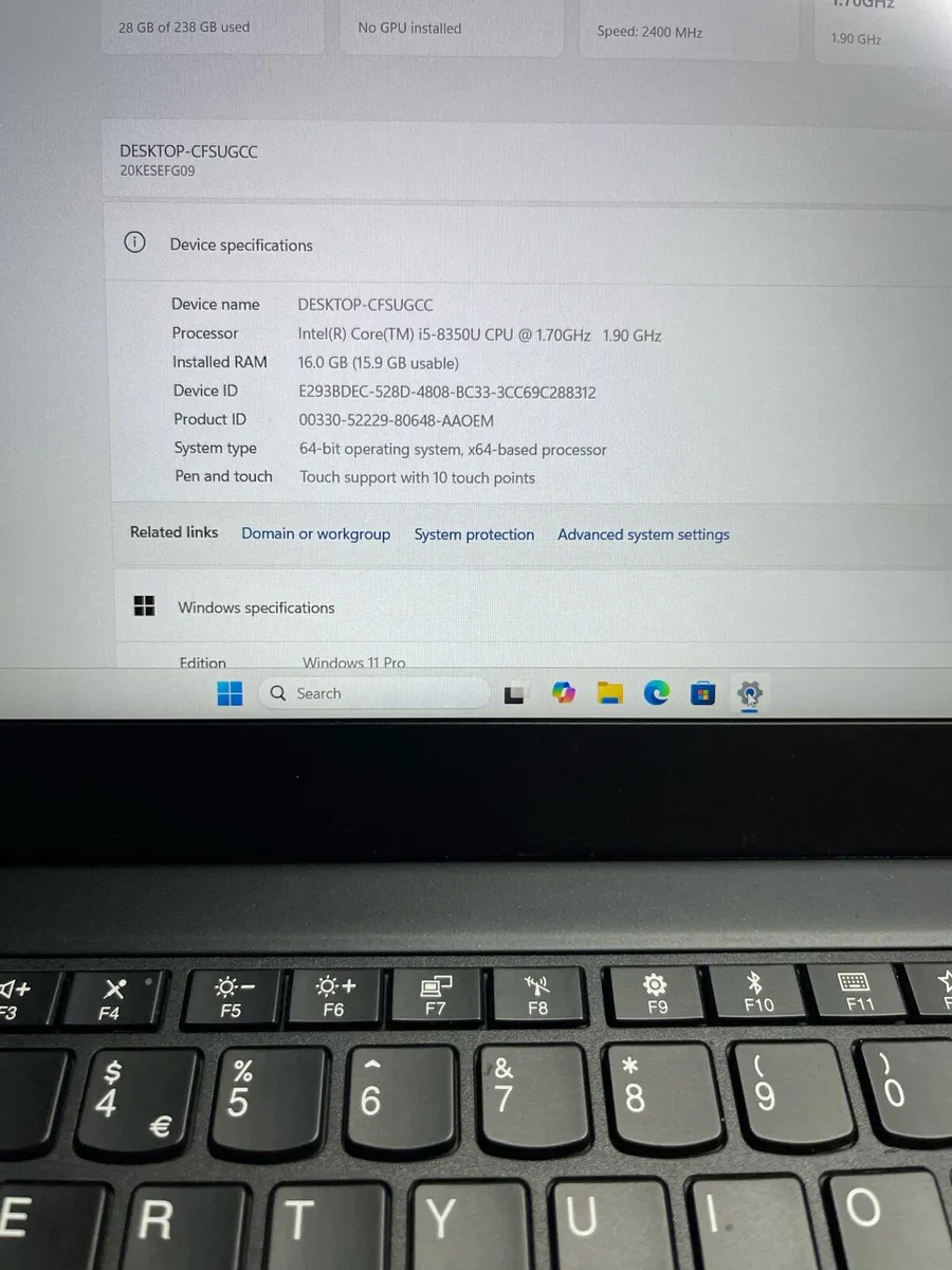 Lenovo i5 pro 16/256 Touchscreen w11 - Image 4