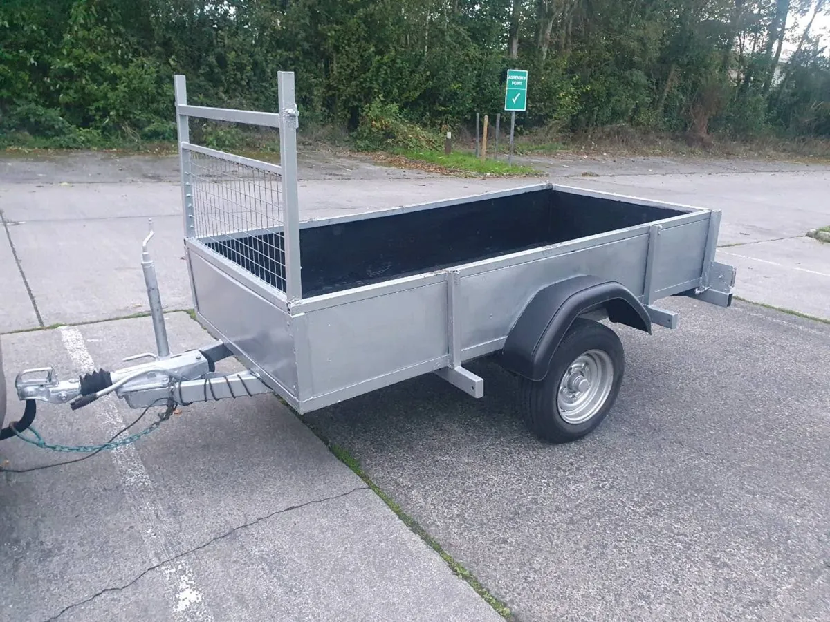 8 by 4 indispension car trailer new Heavy duty tyr - Image 1