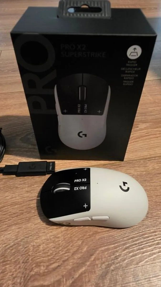 Logitech G PRO X2 SUPERSTRIKE Wireless Gaming Mouse (Custom Corepad Skatez CTRL pre-installed) - White - Image 4