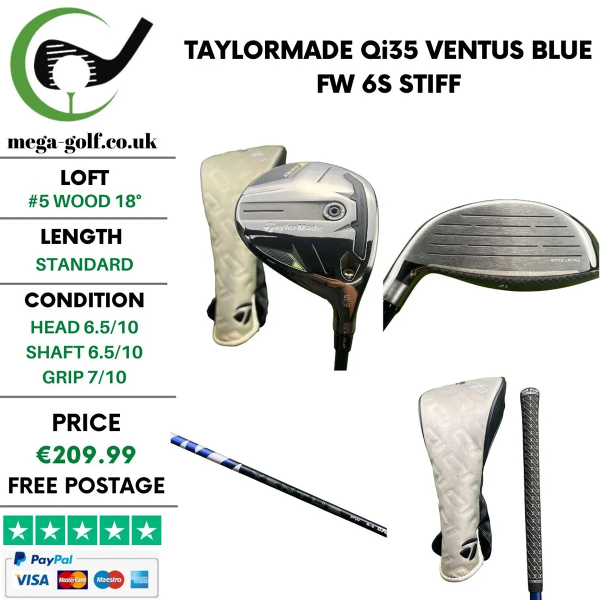 Taylormade Qi35 #5 Wood 18° / Stiff - Image 1