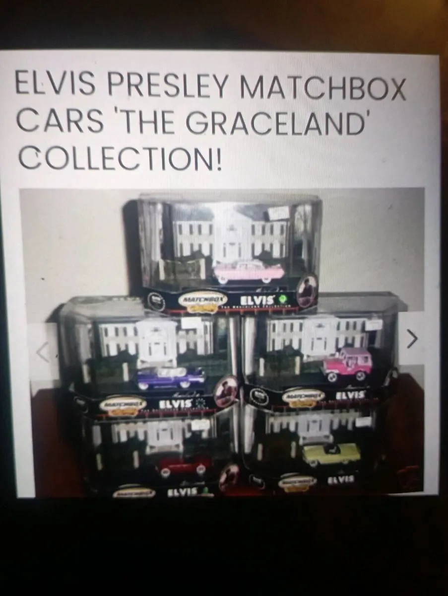 ELVIS PRESLEY MEMORABILLIABLE DIECAST MODLE CARS - Image 1