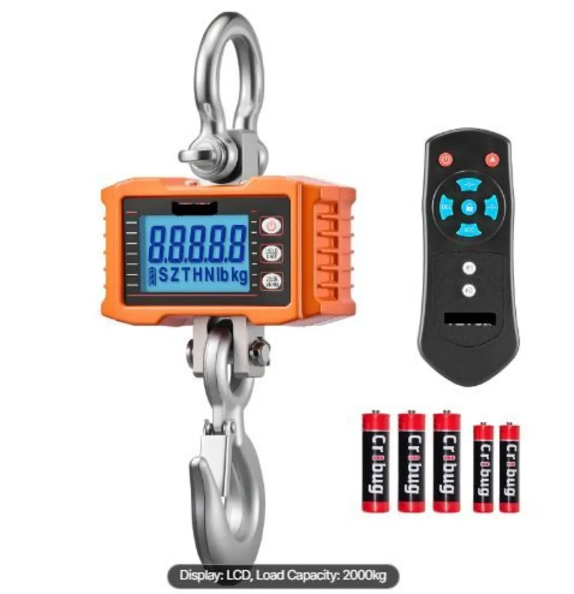 Digital Crane Scale, 4400 lbs/2000 kg Max Capacity - Image 4