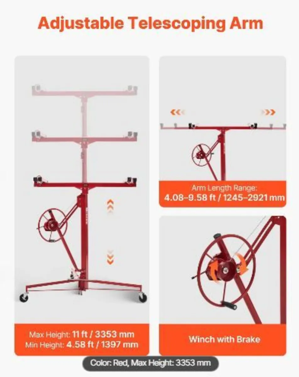 3353mm Drywall Lift, Heavy-Duty 68 kg - Image 1