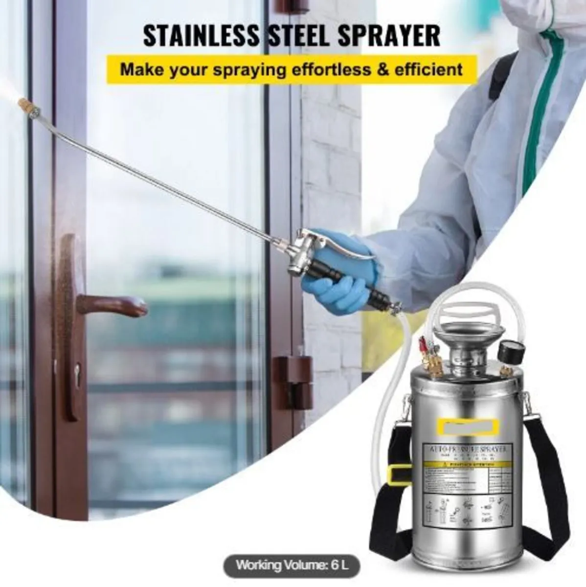 Stainless Steel Sprayer 6L Household - Image 2