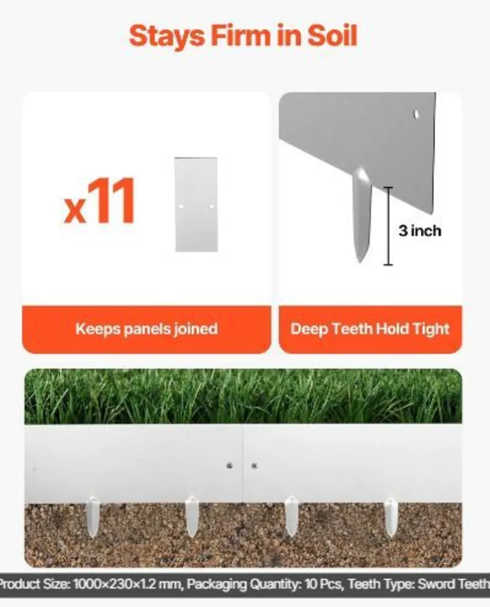 Corten Steel Landscape Edging, 10-Pack - Image 3