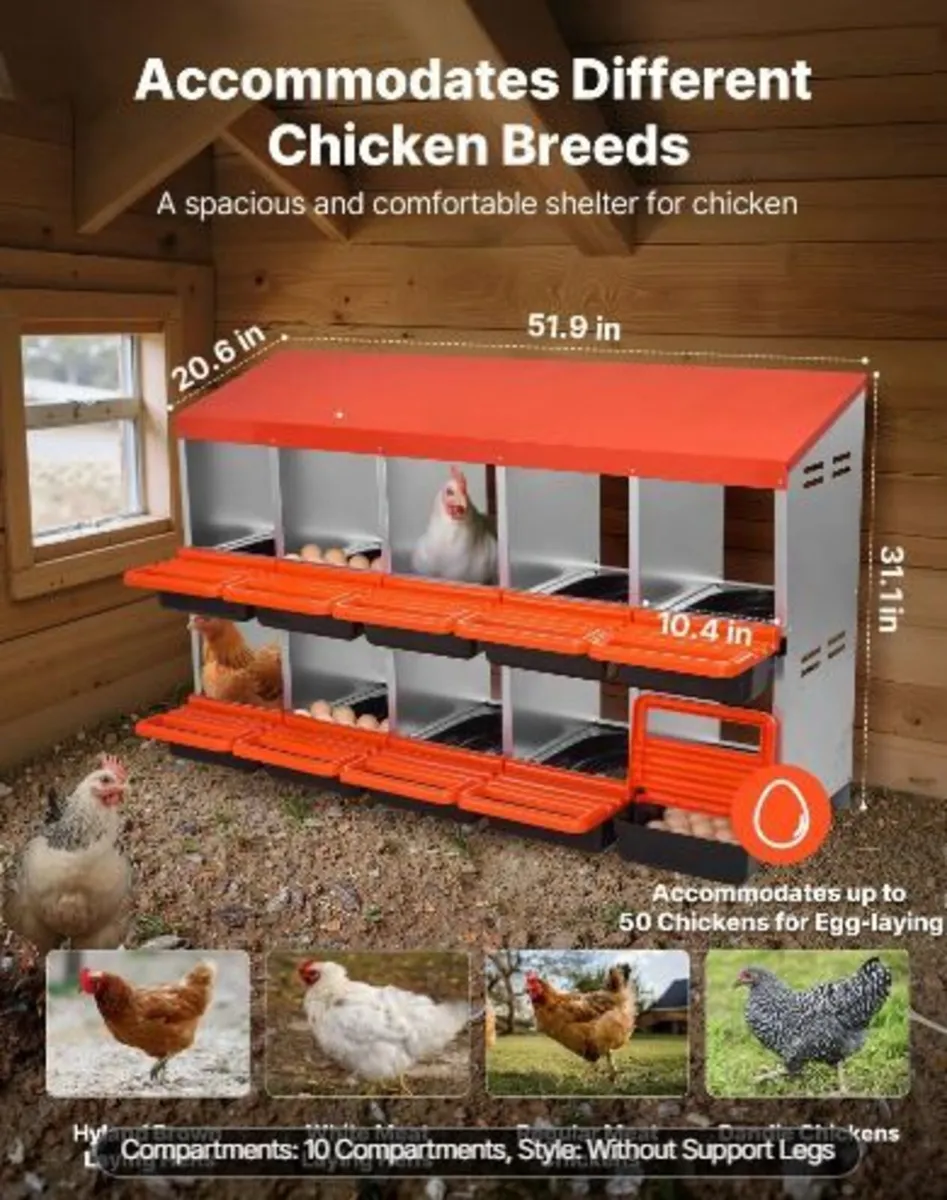 2 Tiers Chicken Nesting Boxes - Image 3