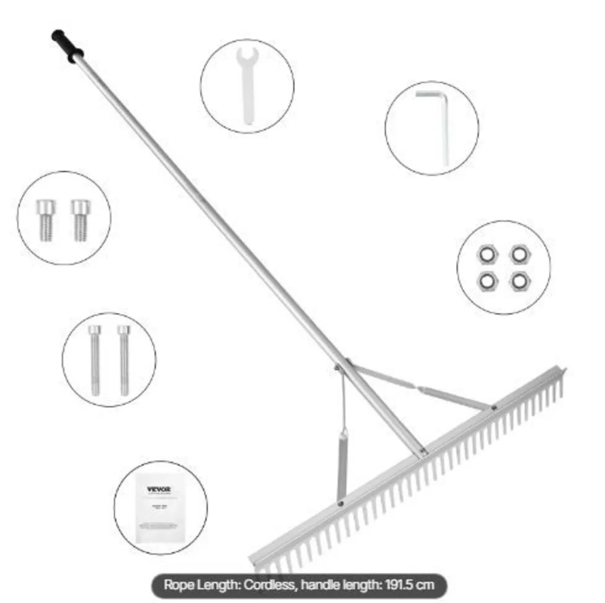 Landscape Rake, 915mm Head Aluminum - Image 2