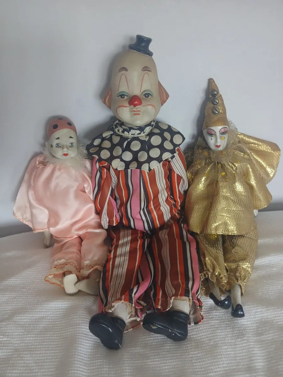 Vintage Porcelain Clown Doll from 80s - Image 1