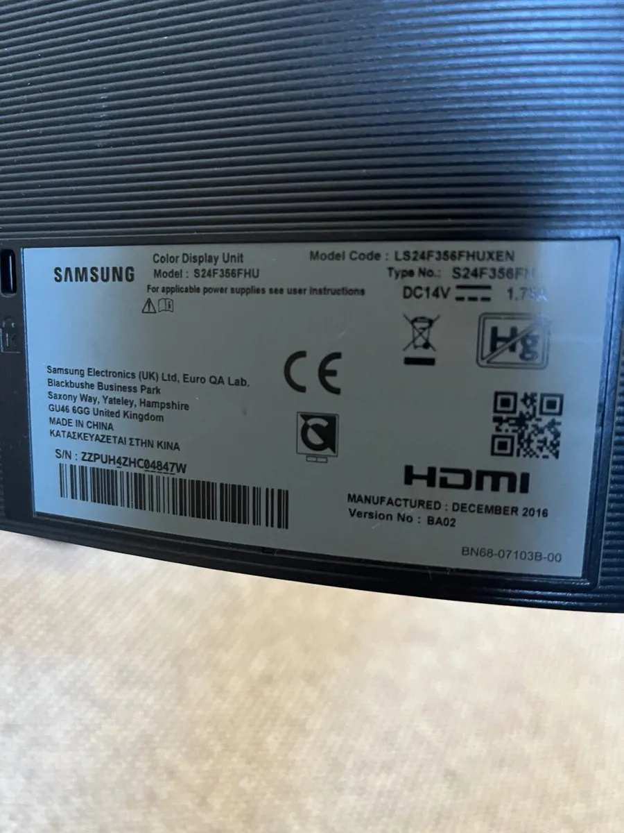 Samsung 24" Full HD Monitor (S24F356FHU) - Image 2