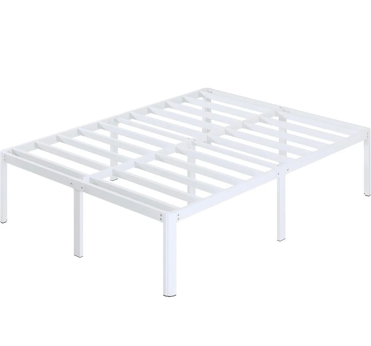 High White King Size Bed Frame 5ft with Rounded Co - Image 2