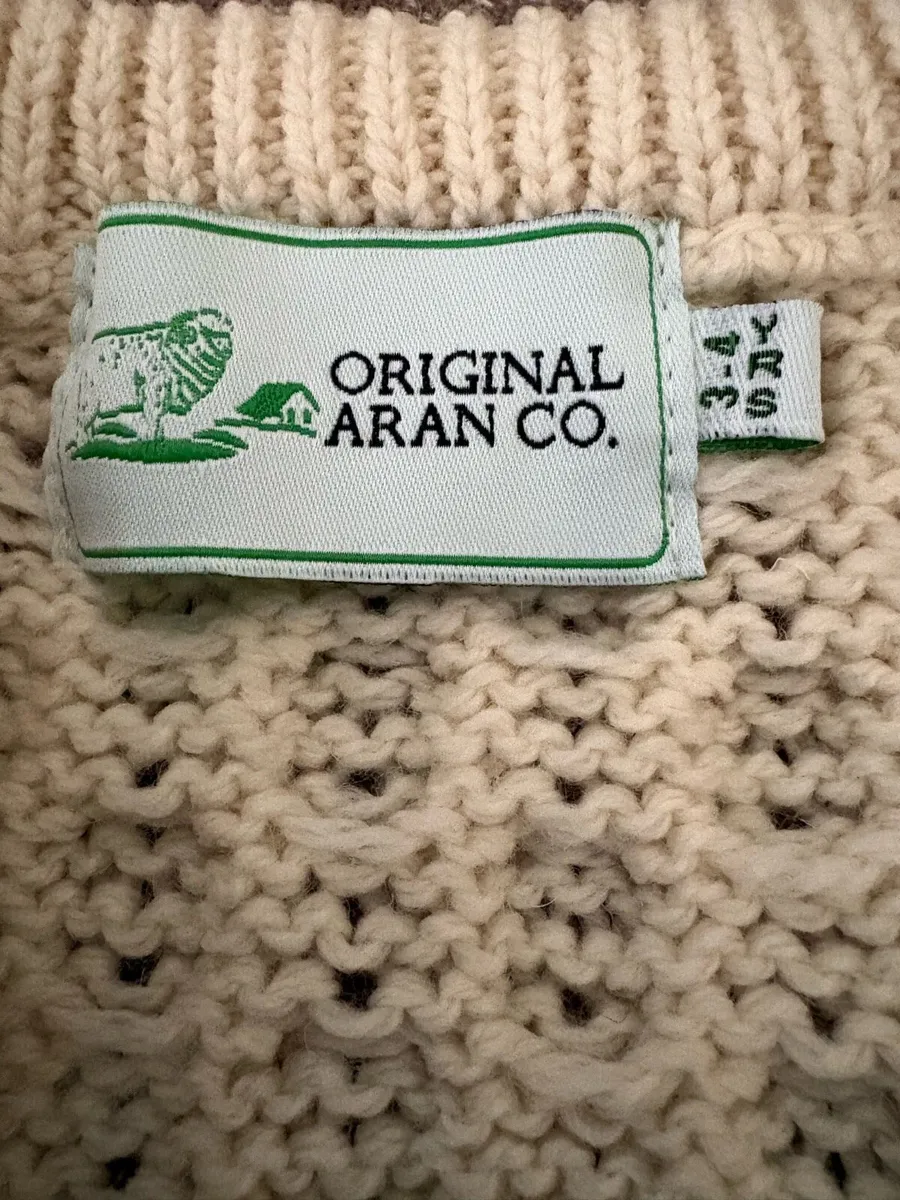 Genuine Aran kids Cardigan - Image 2