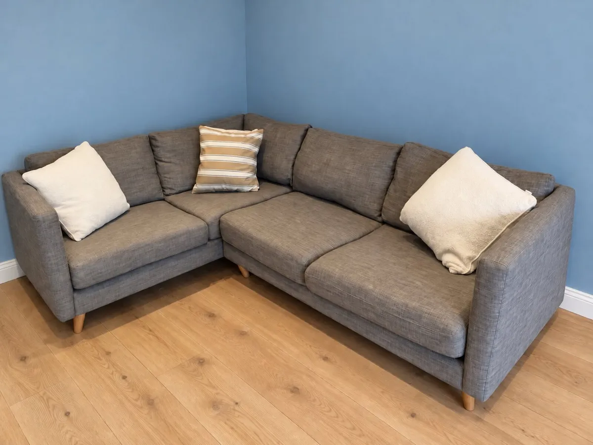Grey Corner Sofa – FREE Delivery - Image 1