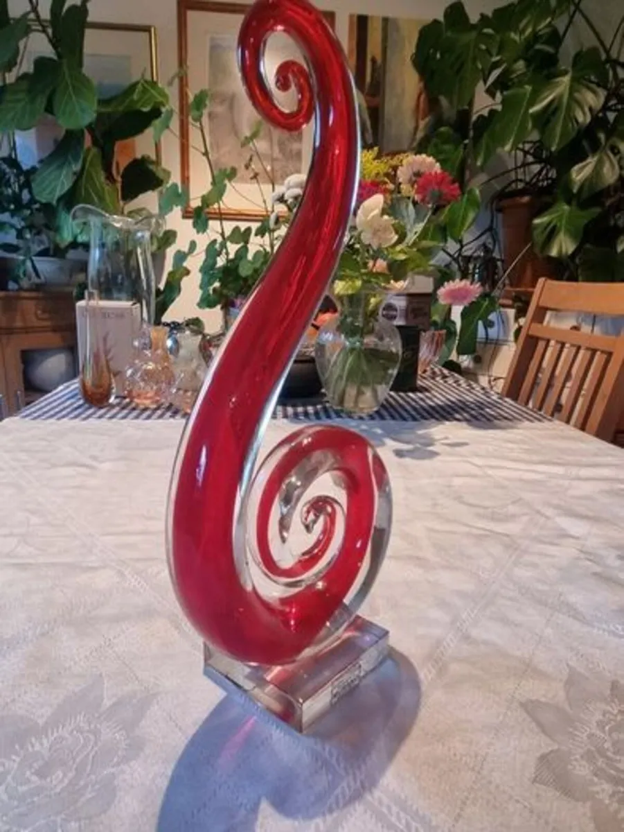 Large glass modern sculpture Murano - Image 3