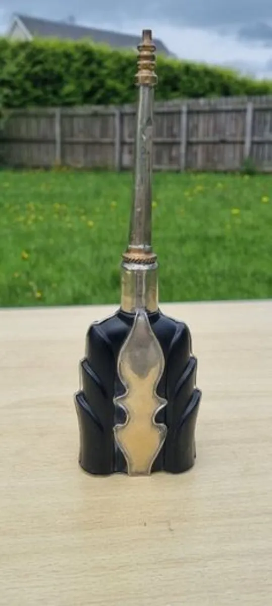 Art Deco Metal Perfume Bottle - Image 1