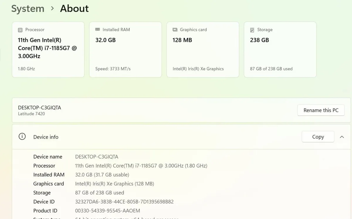 Dell Latitude 7420 | i7 vPro | 32GB | 256GB | 14" - Image 4