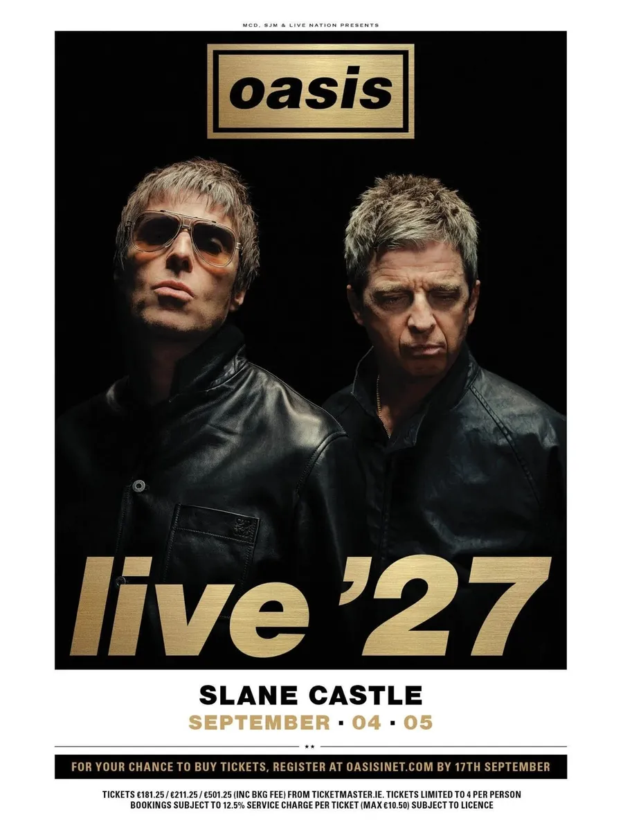 2x Oasis Tickets - Slane 05 Sept 2027 - Image 3