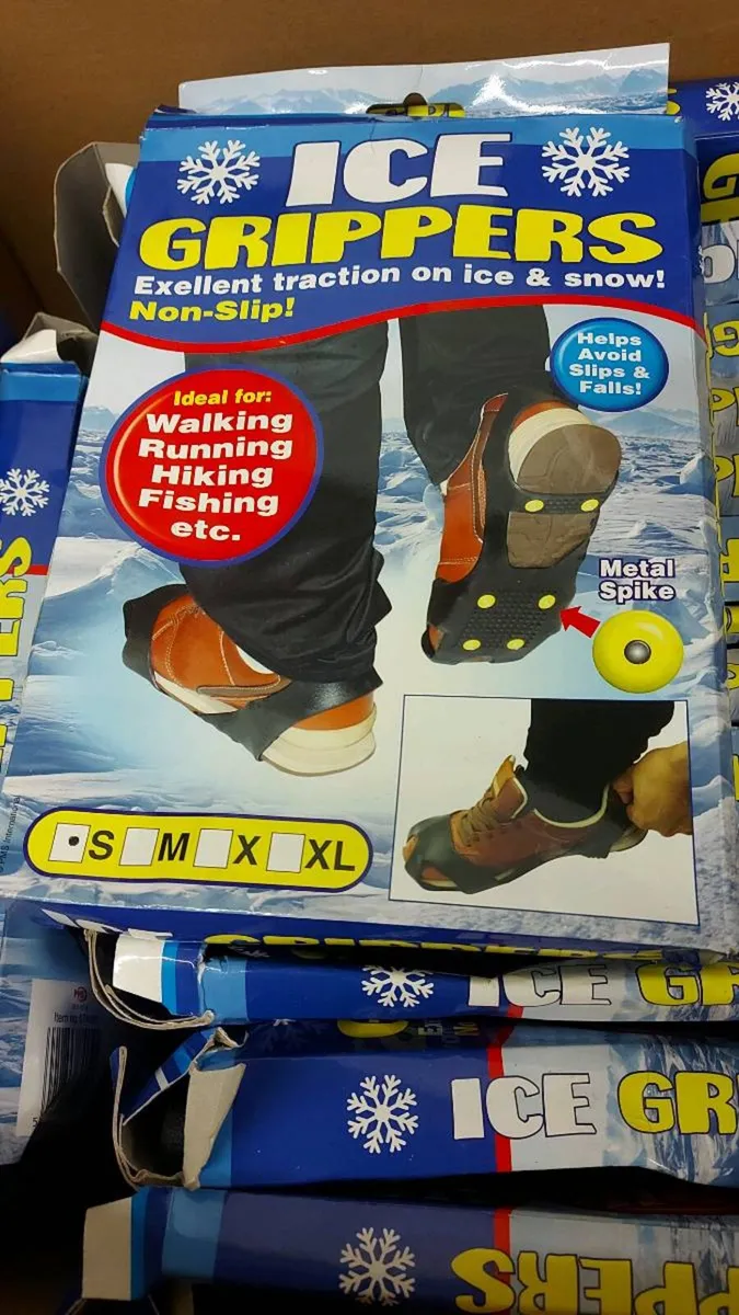 165 pairs of ice gripper shoe covers - Image 1