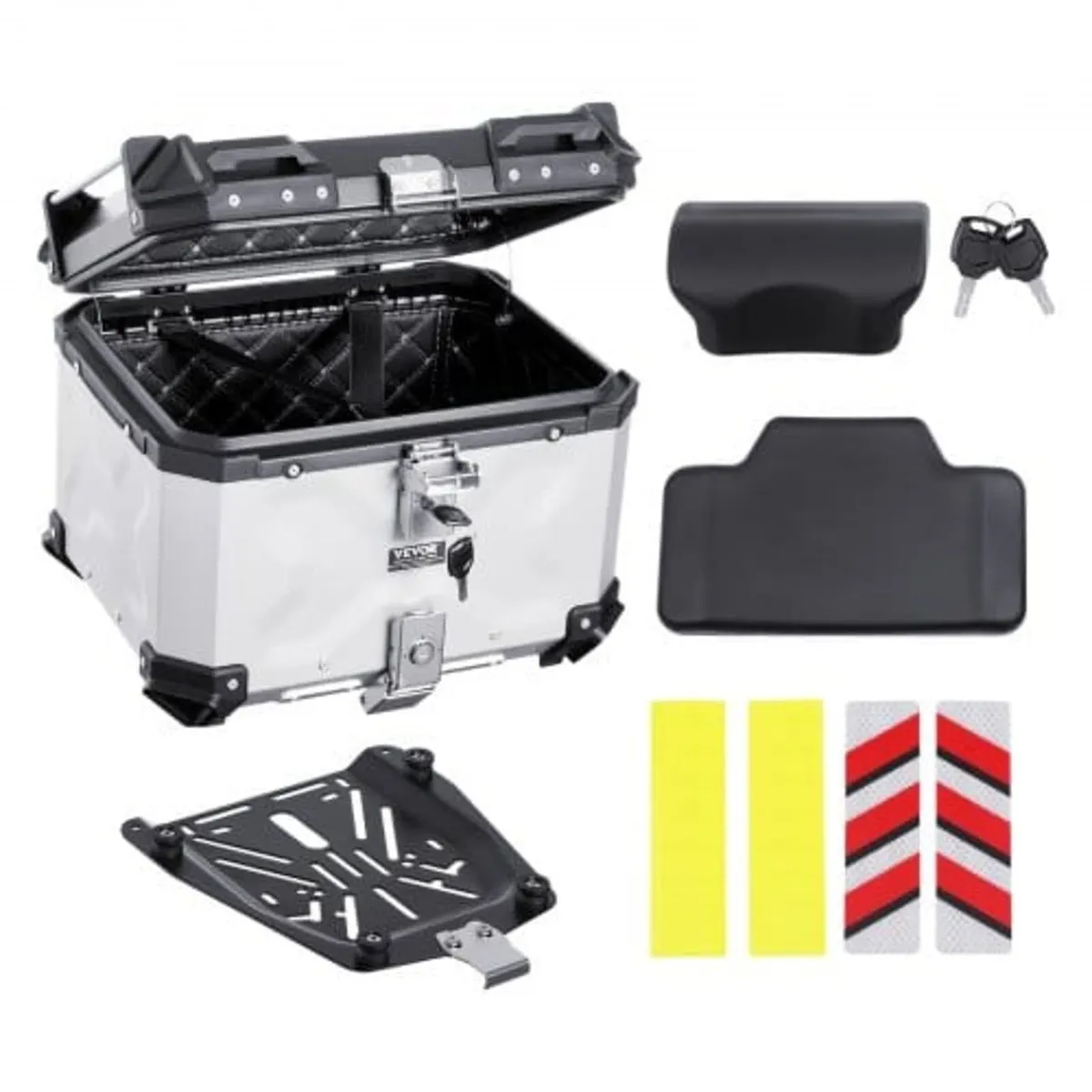 Motorcycle Top Case, Universal Aluminum Alloy Moto - Image 1