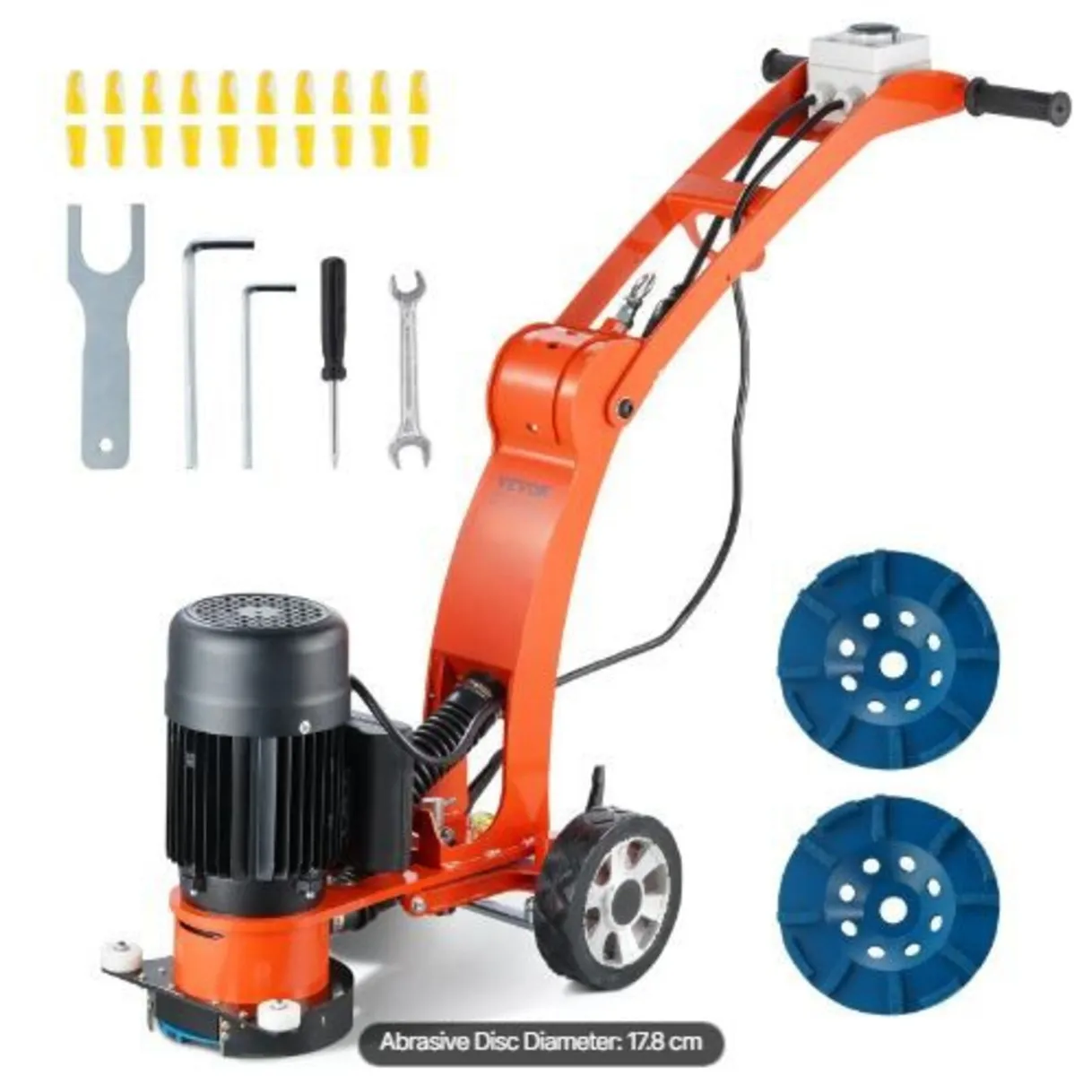Concrete Floor Grinder 7"/17.8 cm Walk-Behind Pol - Image 3