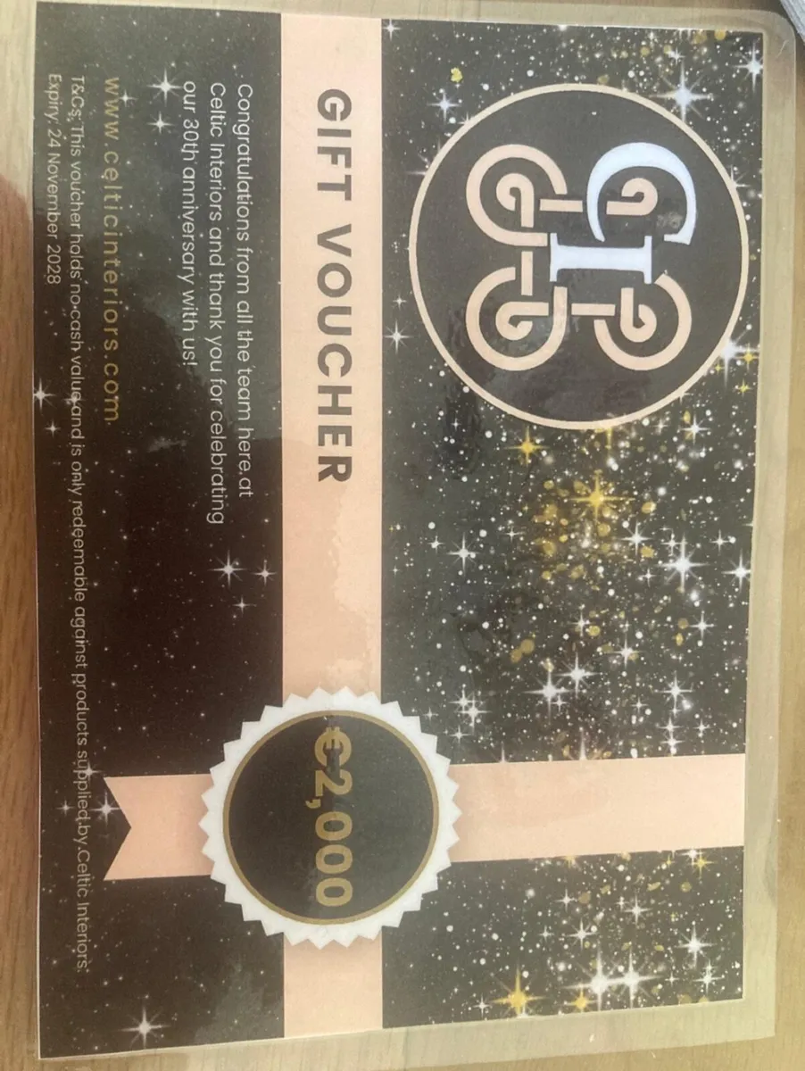 Celtic Interiors Cork  Voucher