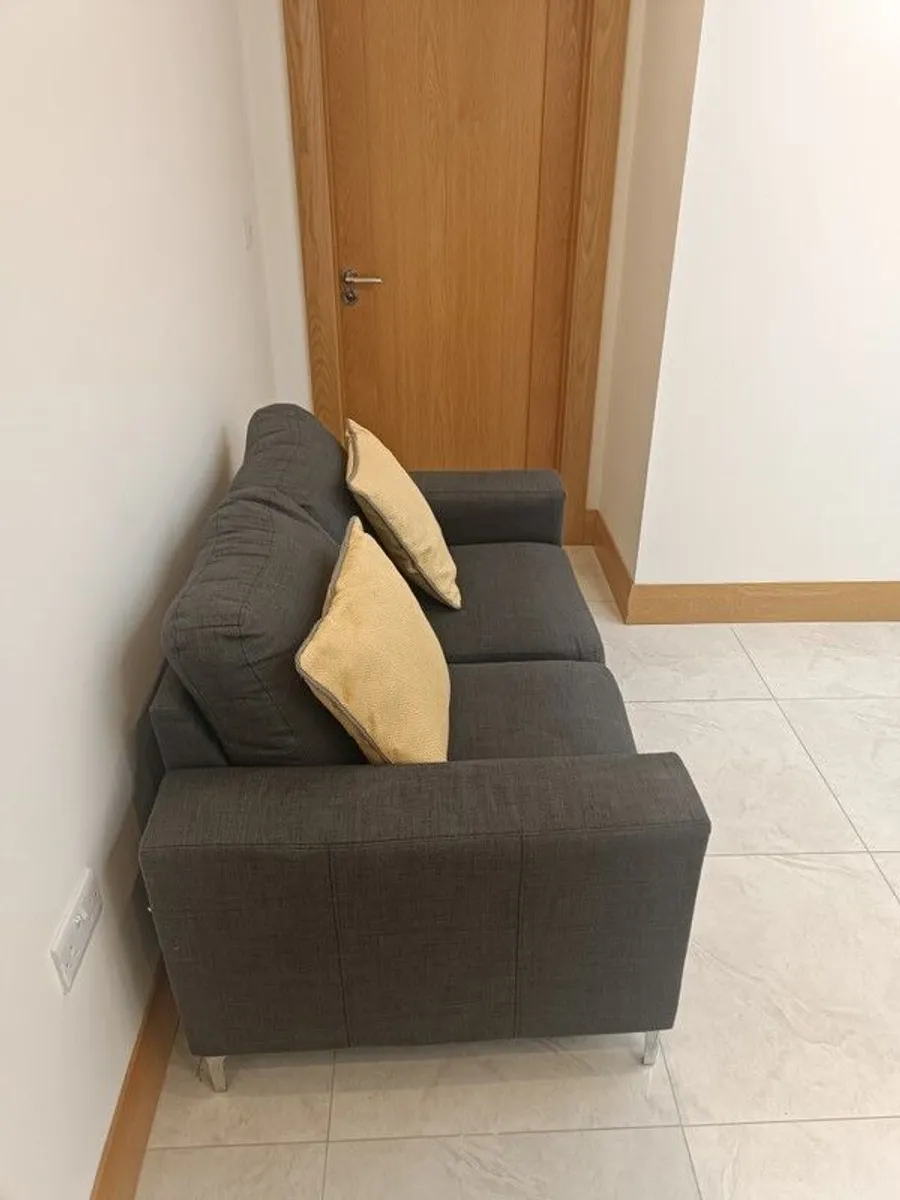 Grey 2 Seater Sofa - Image 3