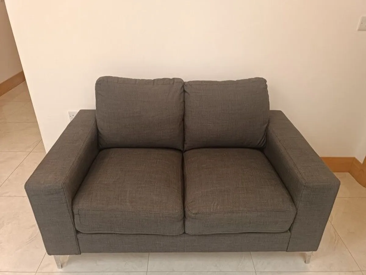 Grey 2 Seater Sofa - Image 4
