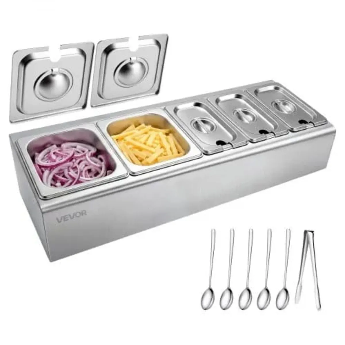 Countertop Food Serving Display Container, Stainle - Image 1
