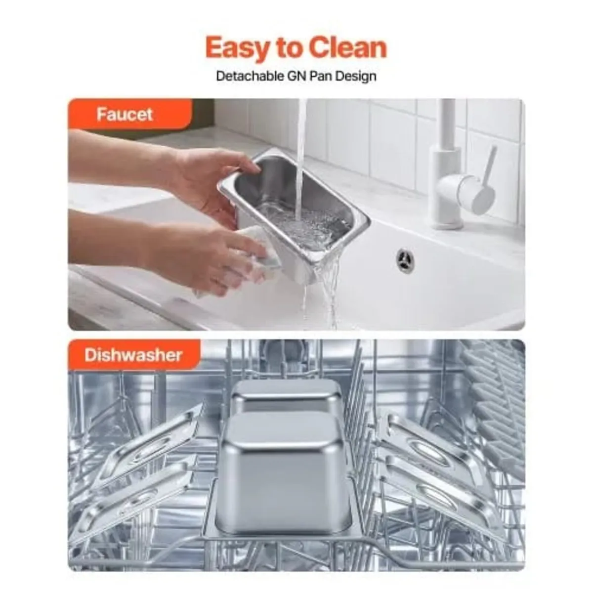 Countertop Food Serving Display Container, Stainle - Image 3