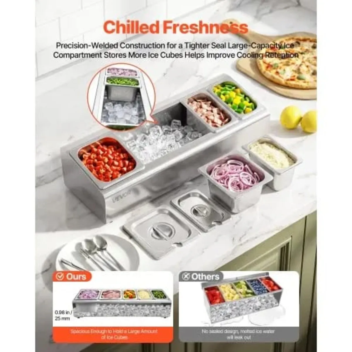 Countertop Food Serving Display Container, Stainle - Image 4