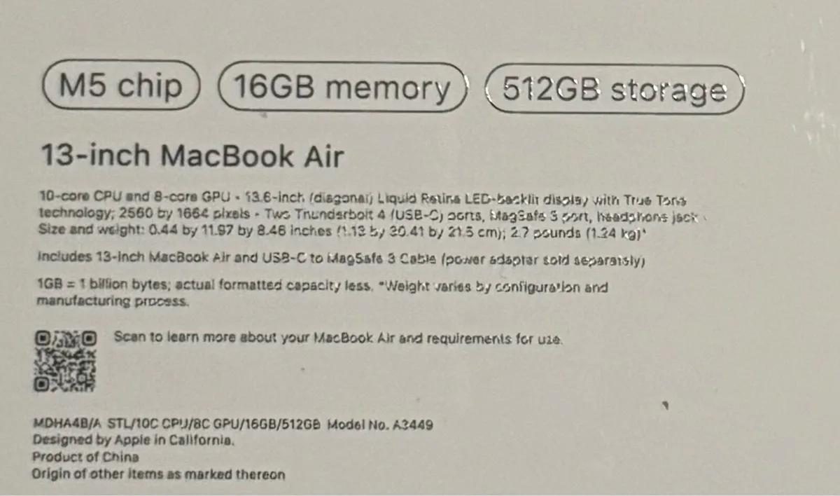 MacBook M5 13” 16GB 512GB (negotiable) - Image 2