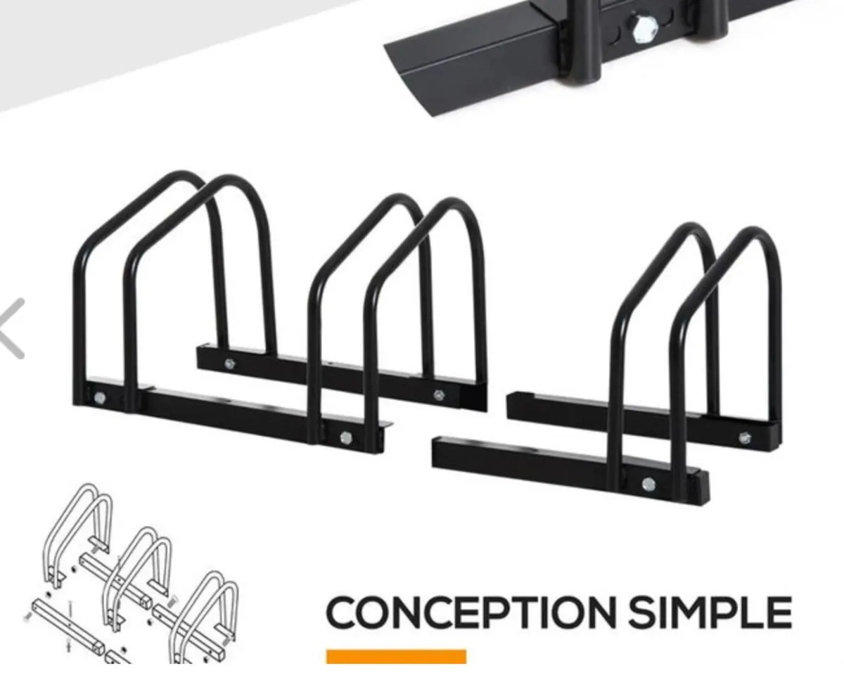 3 Bike Stand Bicycle Storage Rack Floor or Wall - Image 3