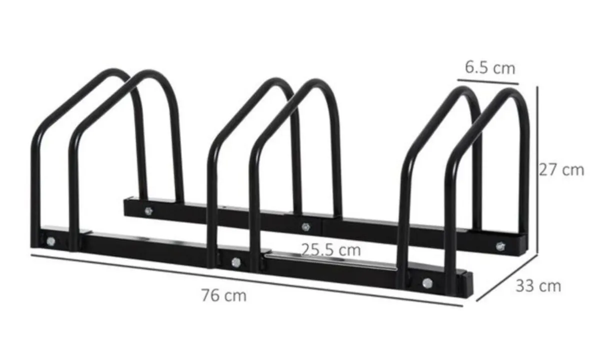 3 Bike Stand Bicycle Storage Rack Floor or Wall - Image 2