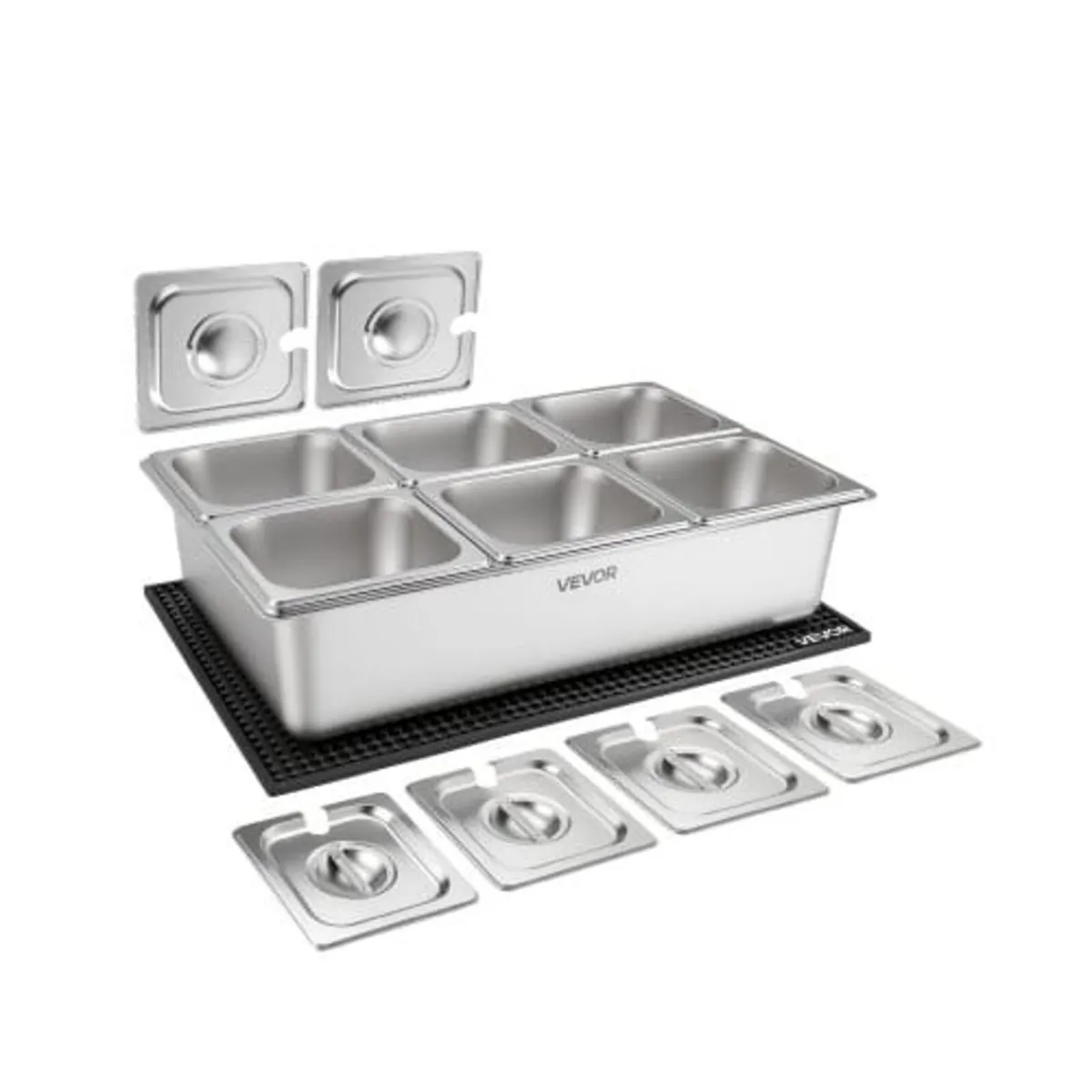 Countertop Food Serving Display Container, Stainle - Image 1