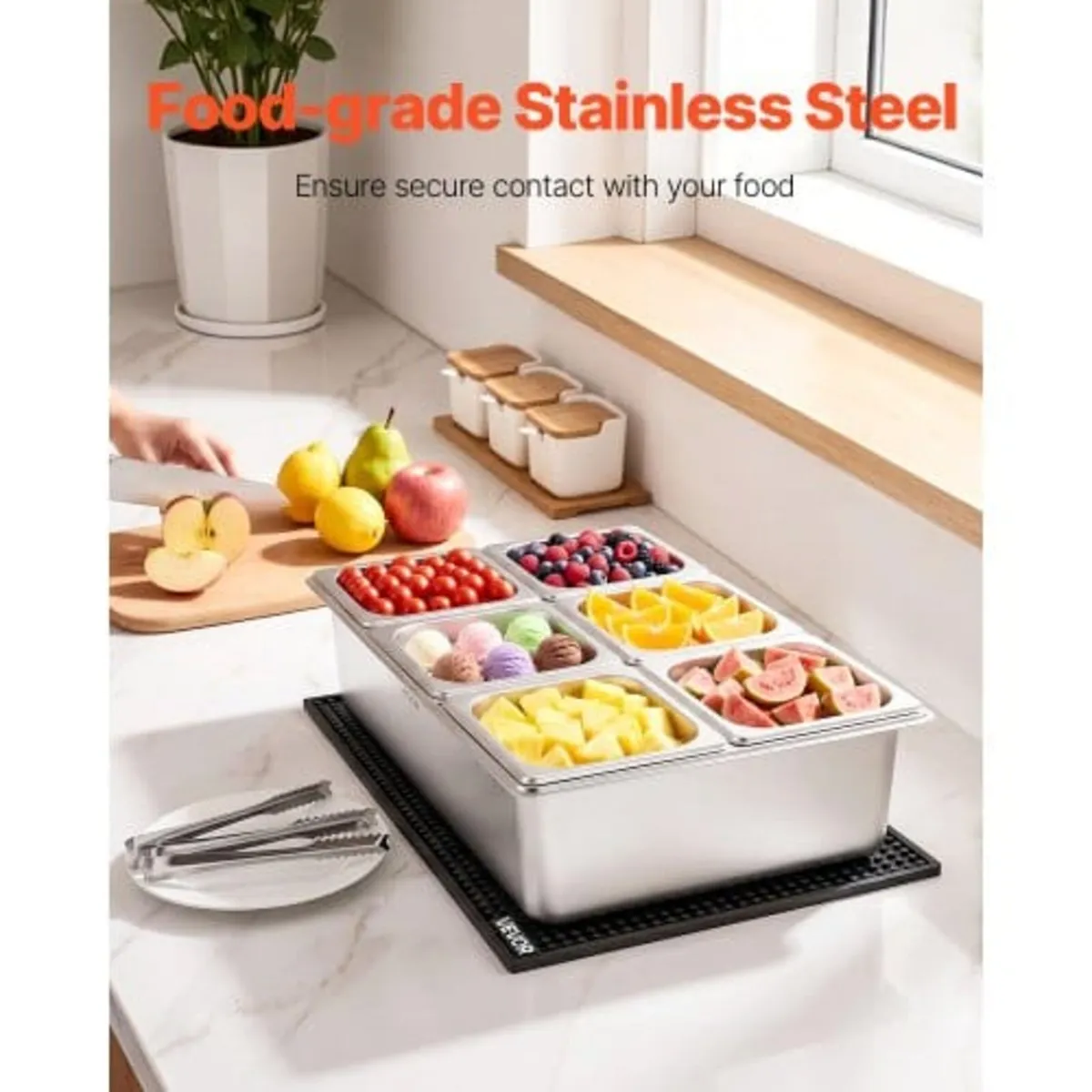 Countertop Food Serving Display Container, Stainle - Image 3