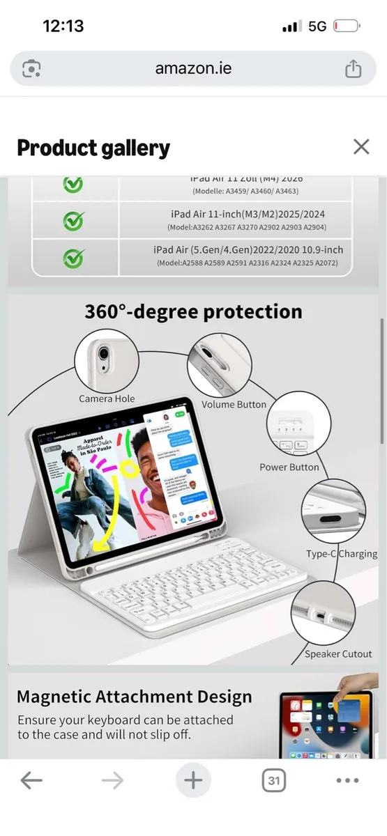 IPAD air cover and keyboard - Image 1